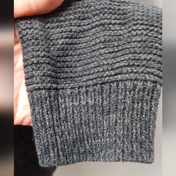 Monk & Lou Zipper Back Cotton Oversized Sweater Sz M Gray - Picture 6 of 11